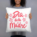 Axyaa Spanish Print White Pillow Case for Mom's Day Celebration