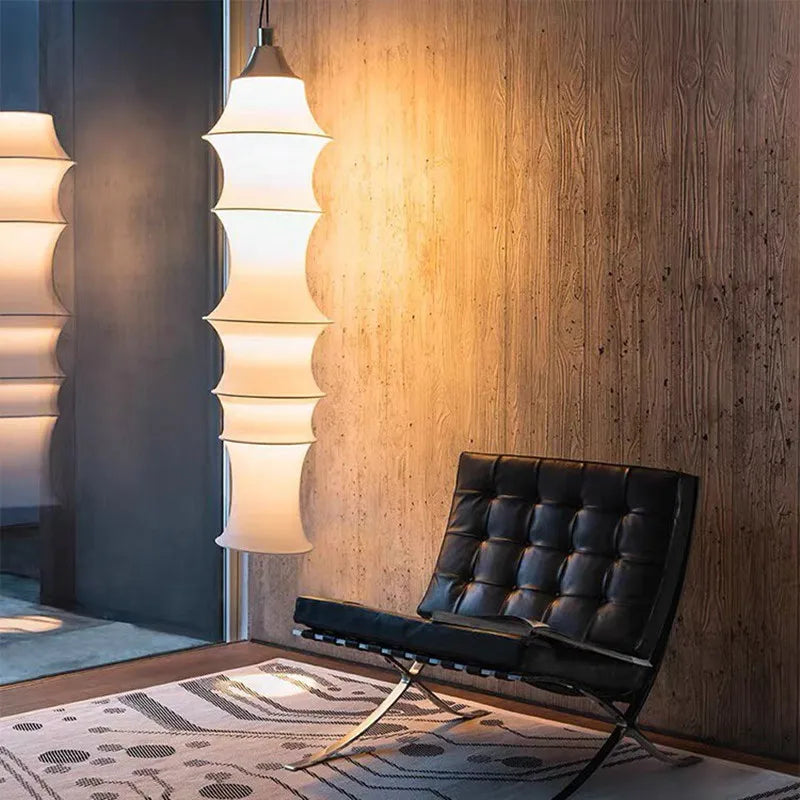 Axyaa Falkland Pendant Lamp: Minimalist Fabric Suspension Light