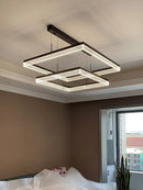 Axyaa Square Modern Chandelier: Nordic Minimalist Indoor Ceiling Lamp