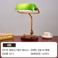 Axyaa Green Glass Table Lamp - Retro Iron Art LED Desk Light for Home and Office