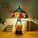 Tiffany Dragonfly Table Lamp Flower Art Deco by Axyaa