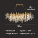 Axyaa Modern Luxury Crystal Chandelier LED Pendant Lamp for Home Decor