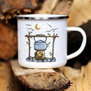 Axyaa Caravan Adventure Enamel Mug for Camping and Campfires