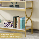 Axyaa 3-Tier Console Table: 55" Sofa Entryway Hallway Table, Open Storage Shelves