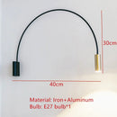 Axyaa Golden Arch Bend Tube Wall Lamp - Rotatable Metal Art with G9 LED