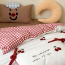 Axyaa Luxe Cotton King Bedding Set with Embroidery - Soft & Skin-Friendly