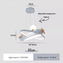 Axyaa Nordic Airplane LED Chandelier for Children's Room Nursery Bedroom Decor
