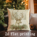 Christmas-themed Axyaa Pillow Covers for Sofa, Bedroom, Car - Rectangular Cushion