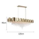 Axyaa Gold K9 Crystal Pendant Light for Bedroom Living Room Dining Kitchen