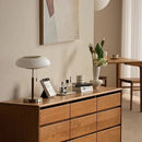 Axyaa White Glass Desk Lamp for Bedroom