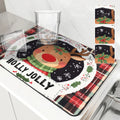 Axyaa Christmas Drain Pad: Absorbent & Anti-Slip Dry Mat for Bathroom & Tableware