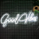 Axyaa Good Vibes Only Neon Light Sign 55x22CM for Bar KTV Room Bedroom Party