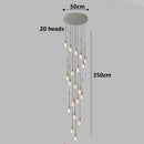 Axyaa Crystal Chandelier Stair Pendant Lamp Living Room Lighting