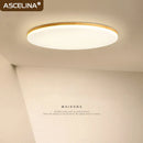 Nordic Wood Ceiling Light Bedroom Living Room Axyaa LED Home Lights