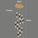 Axyaa Nordic Stair Chandelier Pendant Lights Living Dining Room Ceiling Light Indoor Lighting