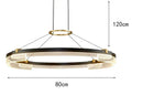 Axyaa Modern Minimalist Salon LED Chandelier for Bedroom, Living Room, Dining