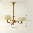Axyaa French Cream Glass Luxury Medieval Chandelier Light for Living Room, Bedroom & Restaurant