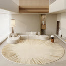 Axyaa Round Wabi-sabi Style Living Room Rug: Soft, Washable, Anti-slip Floor Mat