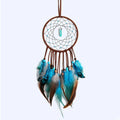 Axyaa Grey Moon Feathers Dream Catcher 60cm Large Handmade Indian Style Wall Hanging