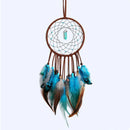 Axyaa Grey Moon Feathers Dream Catcher 60cm Large Handmade Indian Style Wall Hanging