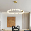Axyaa White Ball Pendant Chandelier - Luxury LED Ceiling Light for Home Decor