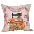 Axyaa Butterfly Linen Pillow Cover, 45X45CM