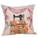 Axyaa Butterfly Linen Pillow Cover, 45X45CM