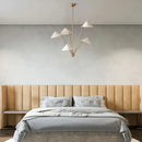 Axyaa modern fabric chandelier LED hanging lamp for home decor lighting fixtures