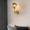 Axyaa Nordic Glass Ball LED Wall Sconce Modern Bedroom Bathroom Stair Light
