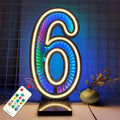 Axyaa Starry Sky Neon Number Sign Double-Sided Light for Party Decor
