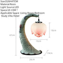 Axyaa Lotus Table Lamp: Chinese Retro Art Decor for Living Room, Bedroom, Study