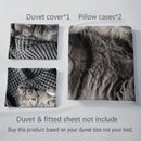 Axyaa Cat Print Duvet Cover Set - Soft Breathable Polyester Bedding for All Seasons