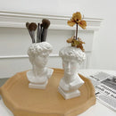 Axyaa David Head Sculpture Resin Vase Home Decor Statue Portrait Art Craft