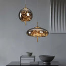 Axyaa Glass Pendant Lights - Modern Bedroom Chandelier for Ceiling Decoration
