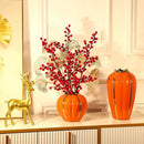 Goldplated Pomegranate Vase by Axyaa: Modern Floral Décor for Home and Office