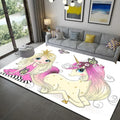 Axyaa Ballerina Girl Child Rug: Non-Slip Bedroom Decoration & Play Mat