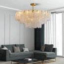 Axyaa Cloud Glass Chandelier: Modern LED Lighting for Elegant Living Room