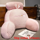 Axyaa Fluffy Striped Cartoon Waist Sofa Pillow for Reading and Bed Support