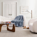 Axyaa Whitecap Plush Throw Blanket: Lightweight Luxury Fleece for Cozy Home Decor