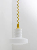 Axyaa Glass Suspension Chandelier - Retro White Ceiling Light for Living Room