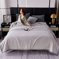 Axyaa Green Flannel Blanket, Soft Fleece Bed Cover, 70*100cm Full Bedspread
