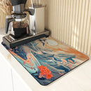 Mountain Birds Non-Slip Absorbent Drying Mat by Axyaa