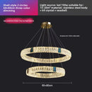 Axyaa Crystal Ring Chandelier Lighting System for Home Décor & Dining Area