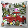 Axyaa LED Christmas Pillowcase with Truck Gifts & Tree Pattern