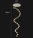 Axyaa Crystal Chandelier for Hall Staircase Indoor Lighting Ceiling Lamps Exquisite Living Room Fixtures