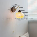 Axyaa Tiffany Style Shell Glass LED Wall Light with Copper Arm