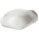 Axyaa White Ceramic Straw Hat Dish Irregular Salad Soup Plate