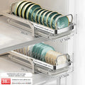 Axyaa Pull-Out Countertop Cutlery Storage Drainer for Kitchen Dish & Cup