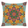 Axyaa Mandala Print Flax Pillowcase 45*45cm - National Wind Home Decor