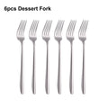 Axyaa 21-Piece Sliver Stainless Steel Cutlery Set - Elegant Tableware Dinner Set